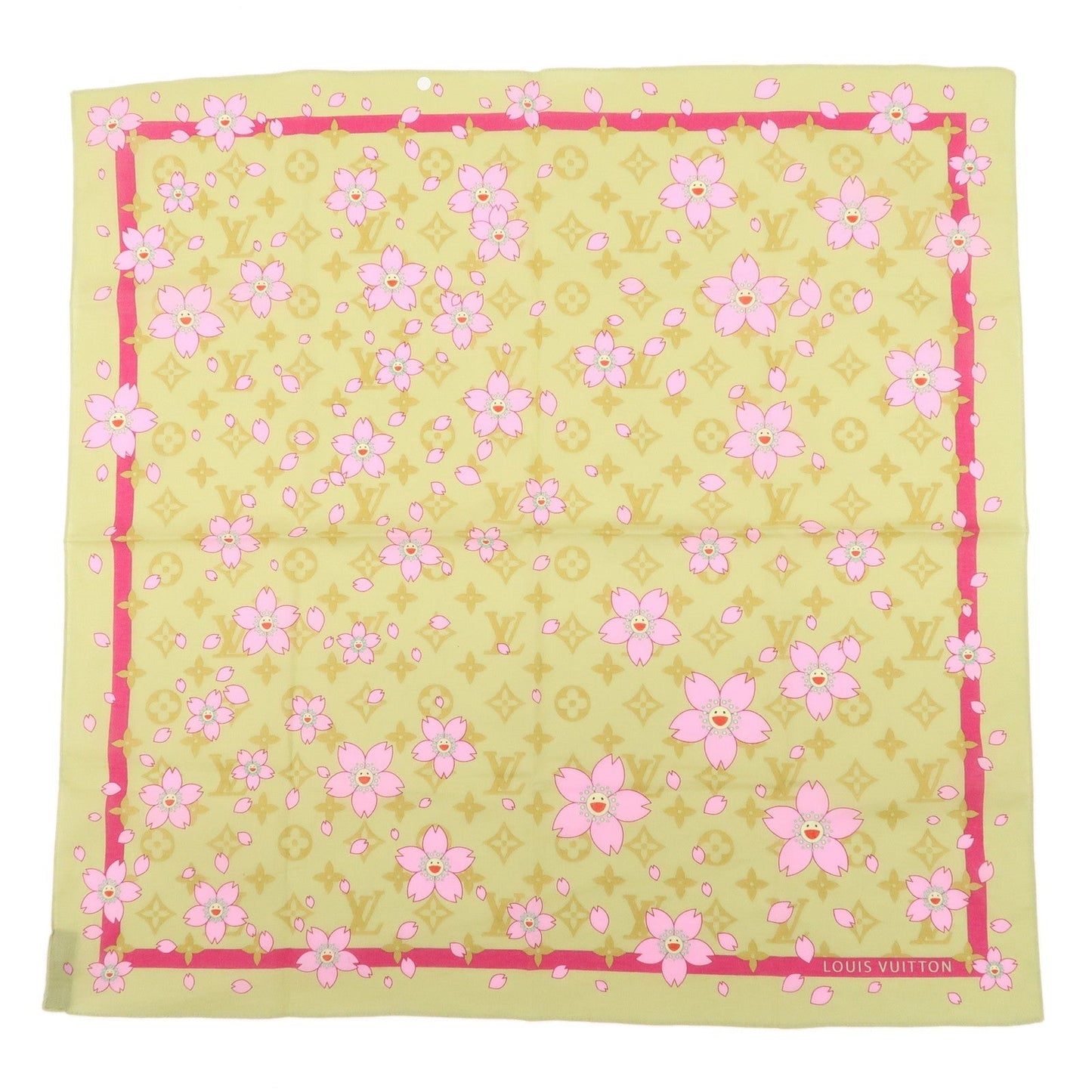 Louis Vuitton Monogram Cotton 100? Scarf Murakami ?71921  d
