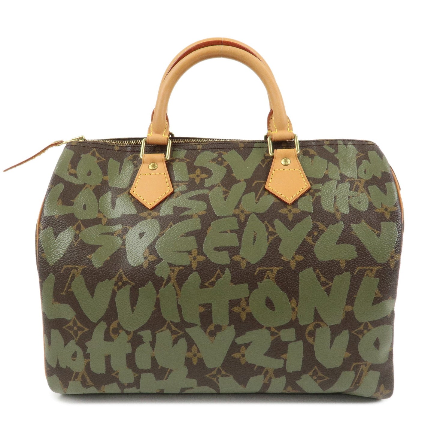 Louis Vuitton Monogram Graffiti Speedy 30 Khaki Brown M92194