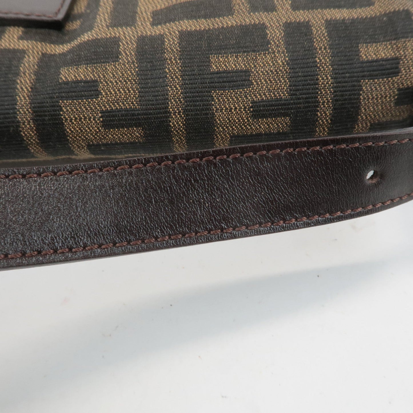 FENDI Zucca Mamma Baguette Canvas Shoulder Bag 26424 Brown Black  d