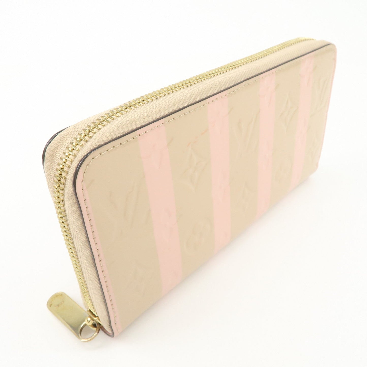 Louis Vuitton Vernis Leather Round Zippy Wallet Dune M58037