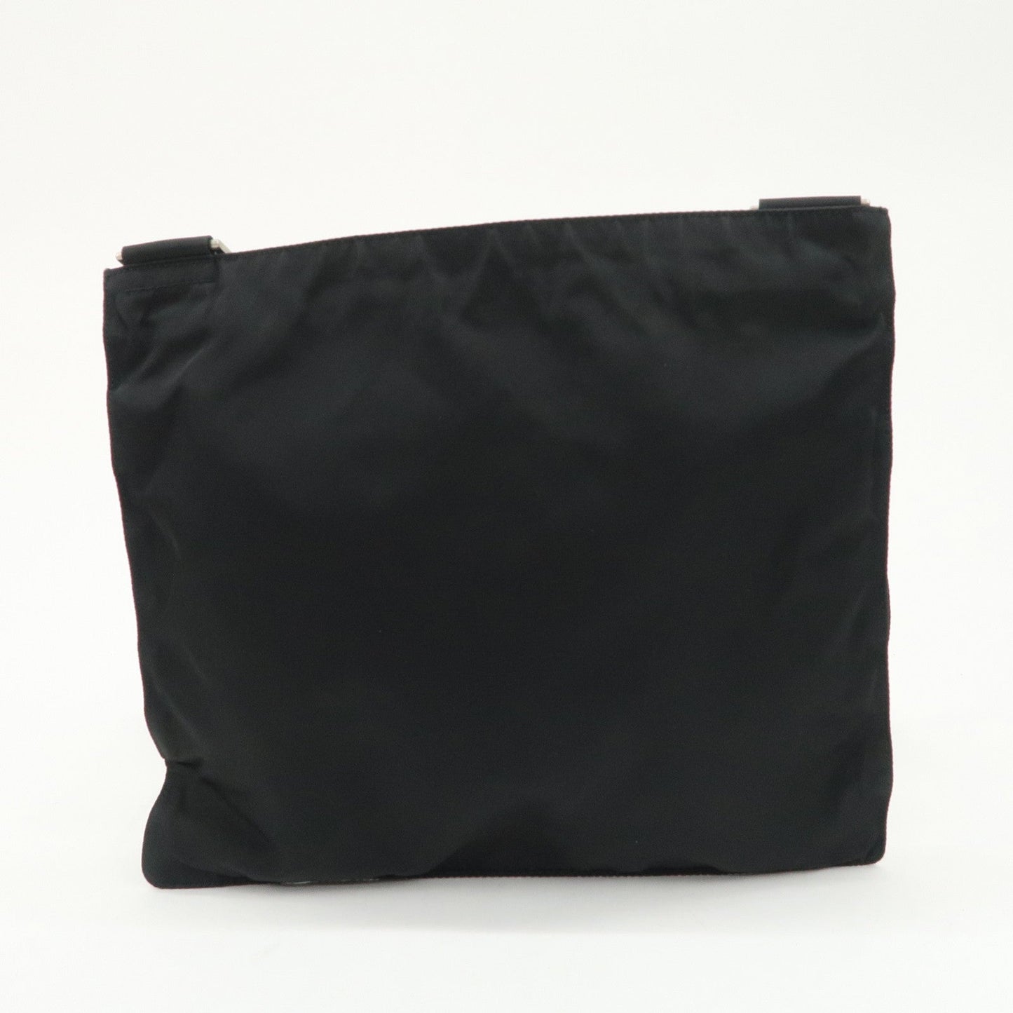 PRADA Triangle Logo Nylon Leather Shoulder Bag Crossbody Bag Black