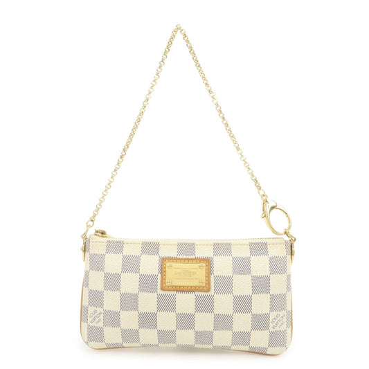 Louis Vuitton Damier Azur Pochette Milla MM Mini Pouch N60027