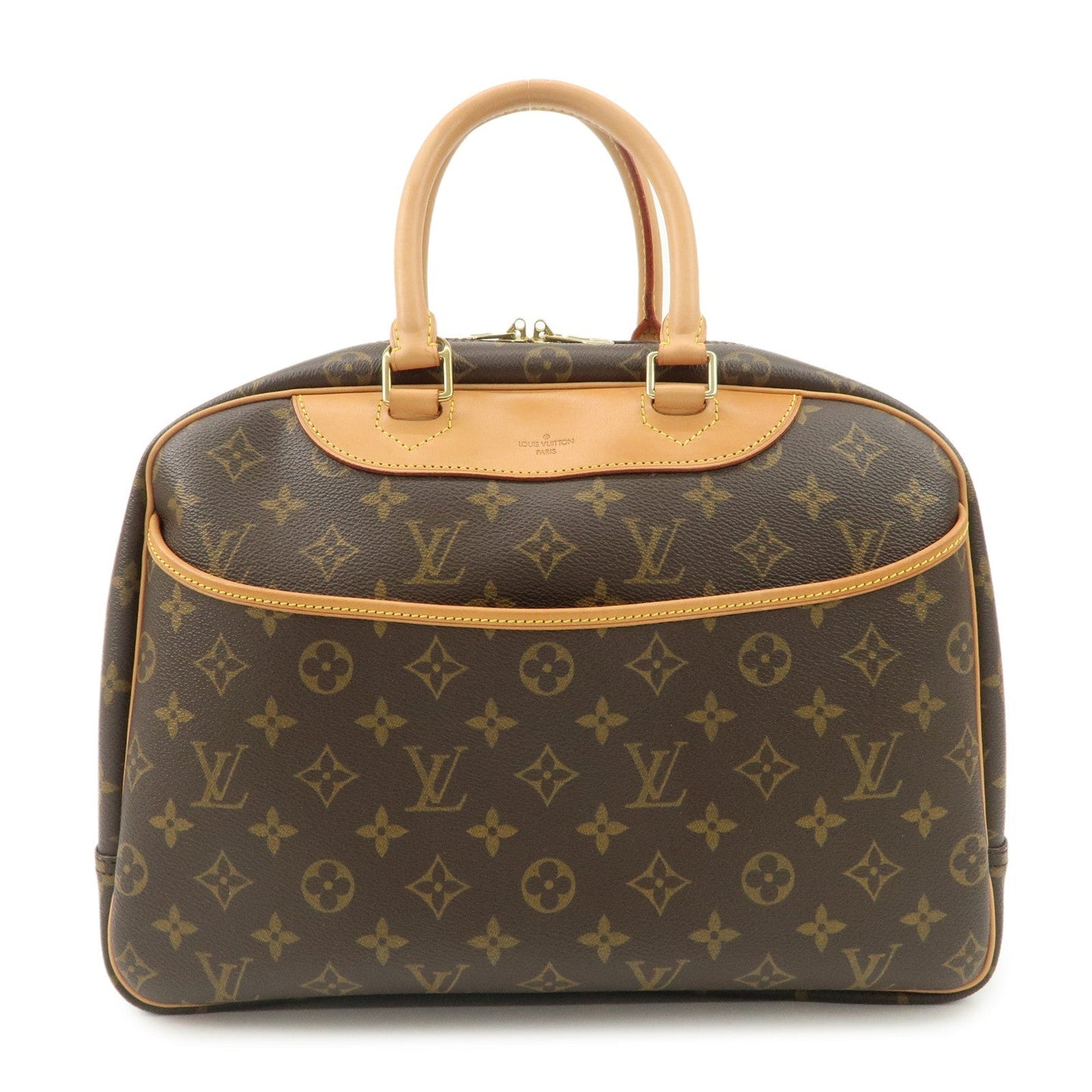Louis Vuitton Monogram Deauville Hand Bag Brown M47270  d