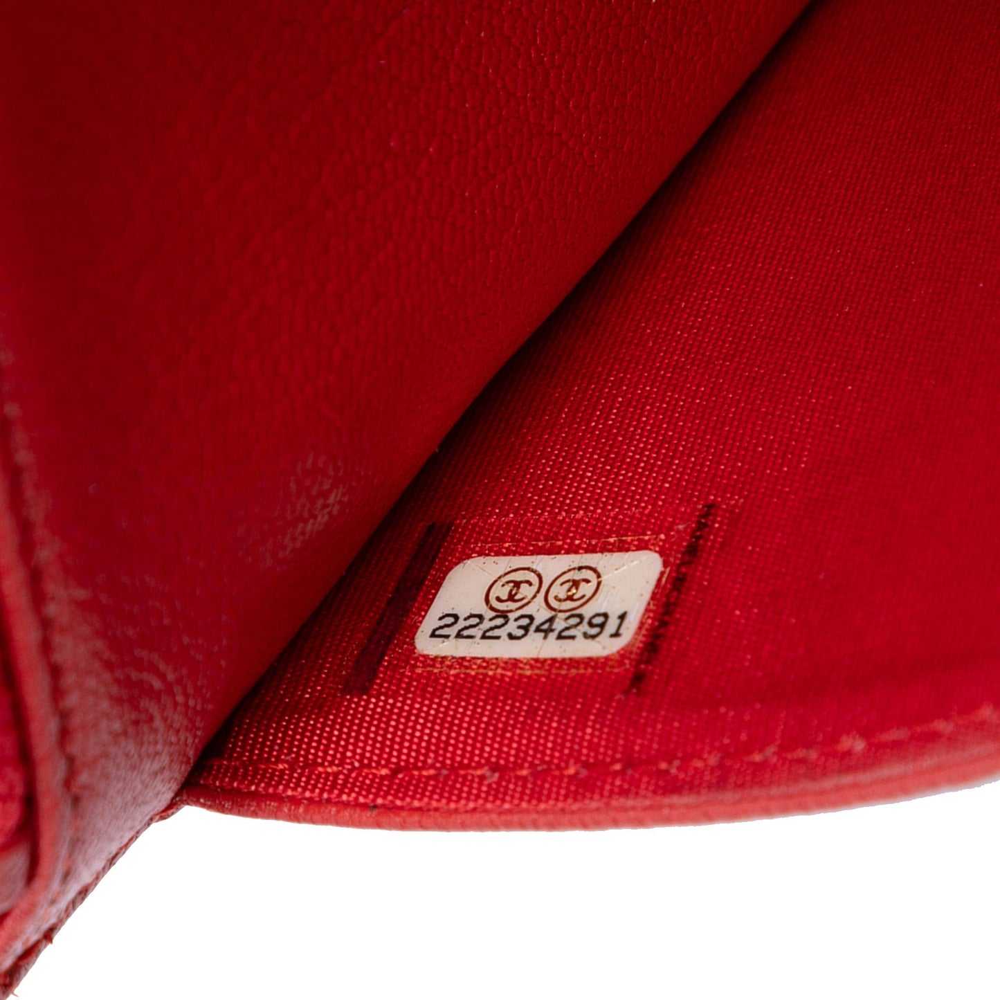 Red Chanel Quilted Goatskin Diagonal Wallet On Chain Crossbody Bag