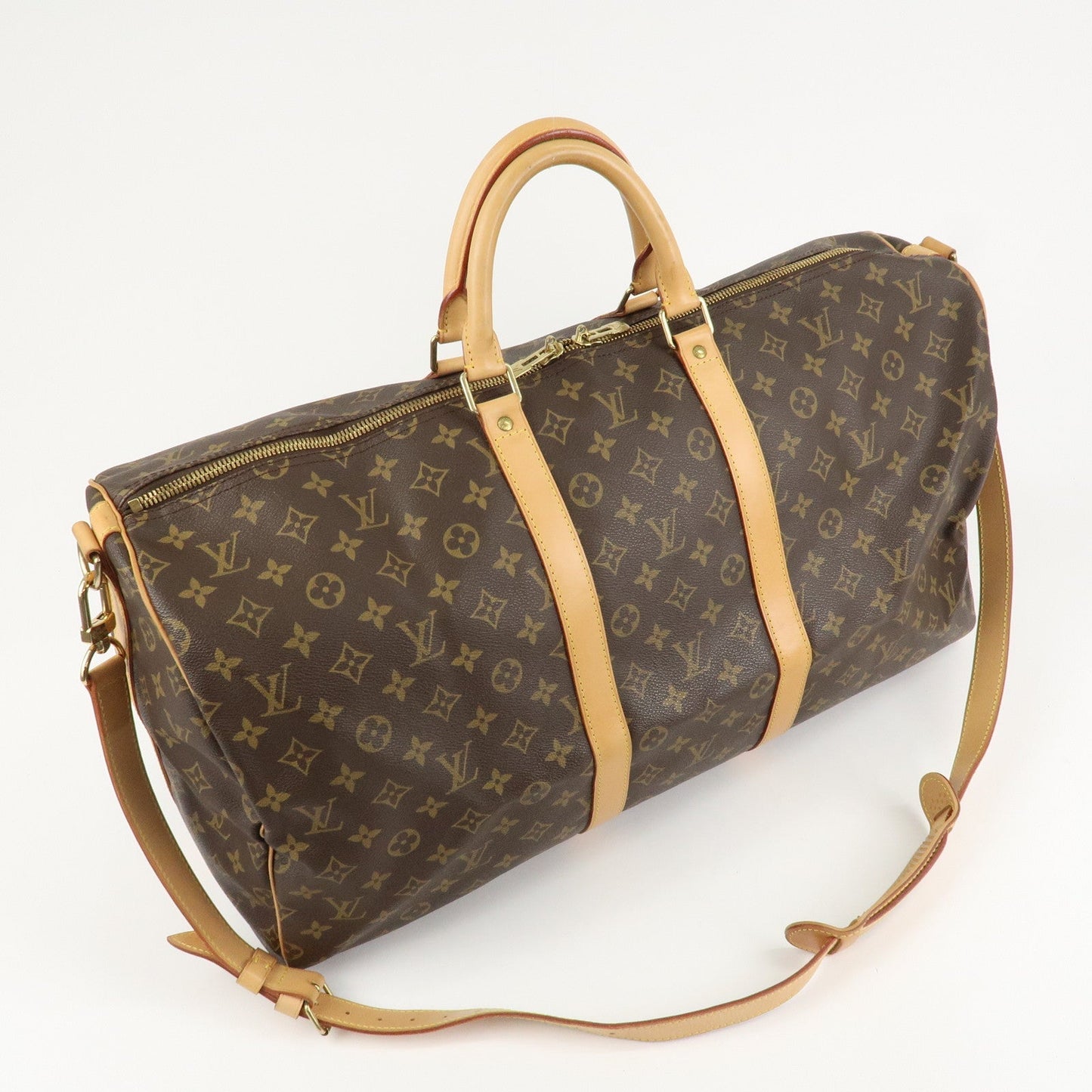Louis Vuitton Monogram Keep All Bandouliere 55 Boston Bag M41414  d