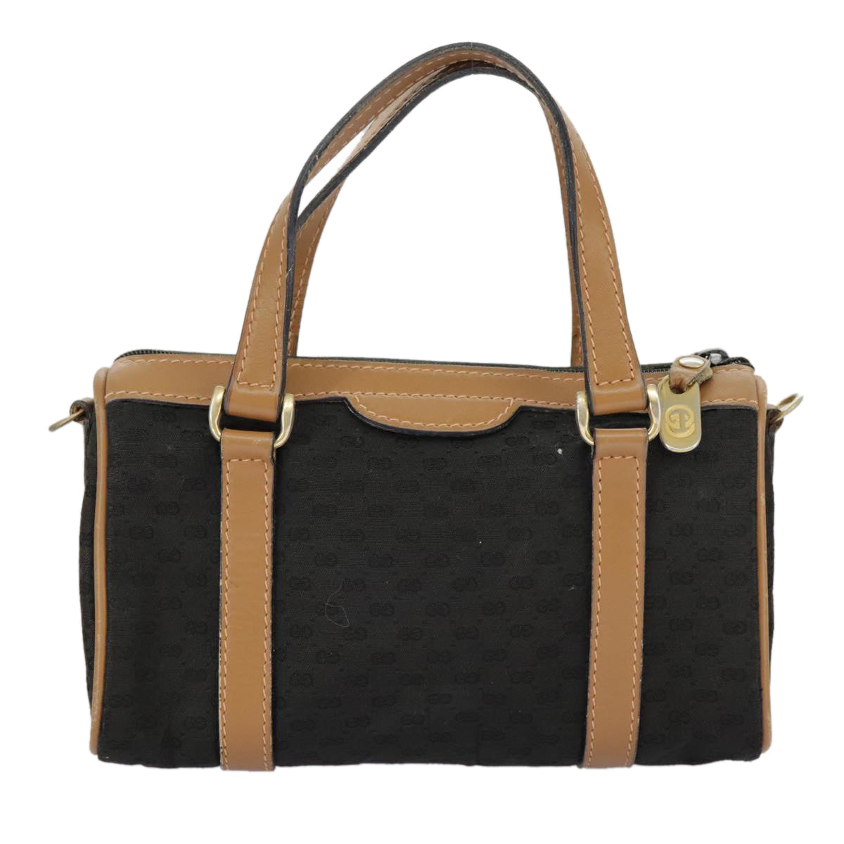 Gucci Micro Small Gg Canvas Black Canvas Handbag
