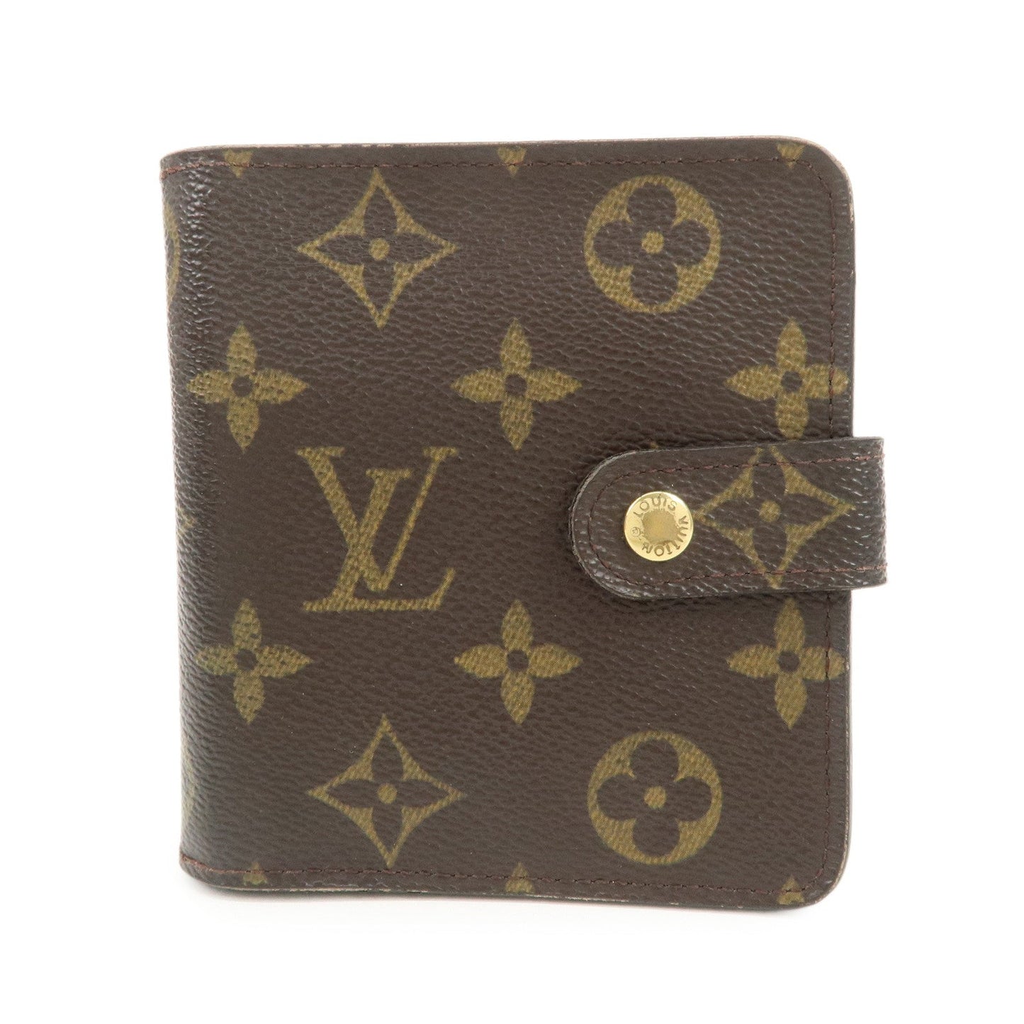 Louis Vuitton Monogram Canvas Compact Zippy Wallet Brown M61667  d