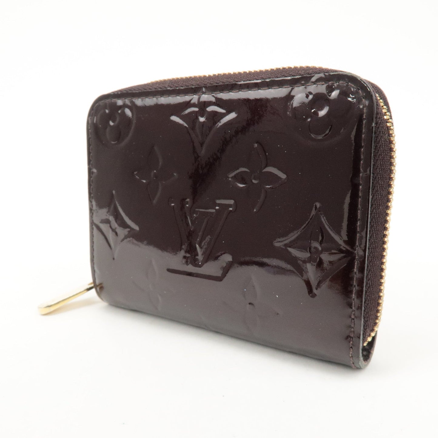 Louis Vuitton Monogram Vernis Zippy Coin Purse Amarante M93607  d