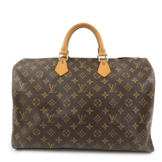 Louis Vuitton Monogram Speedy 40 Hand Bag Boston Bag Brown M41522