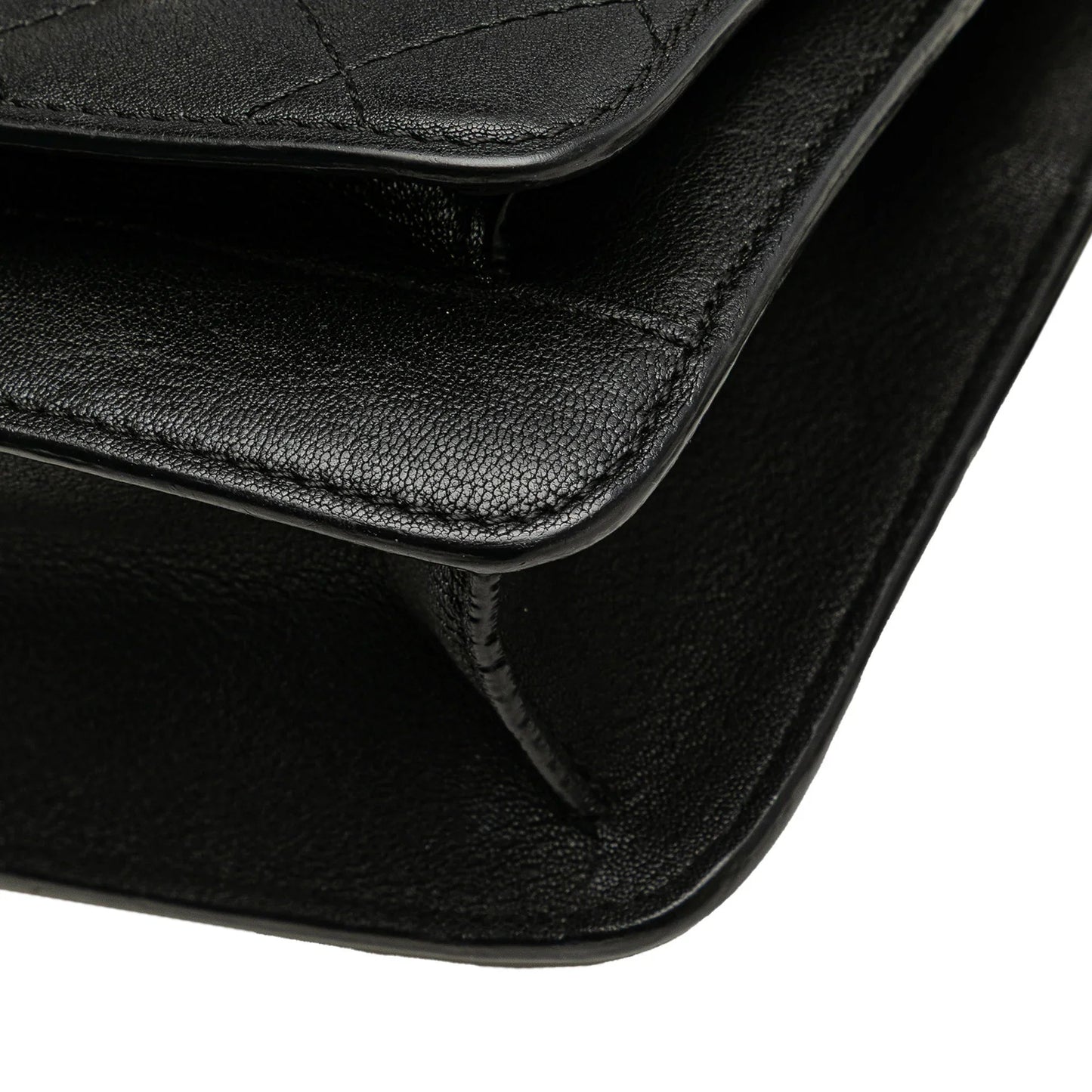 Black Chanel Small Quilted Goatskin CC Box Flap Shoulder Bag