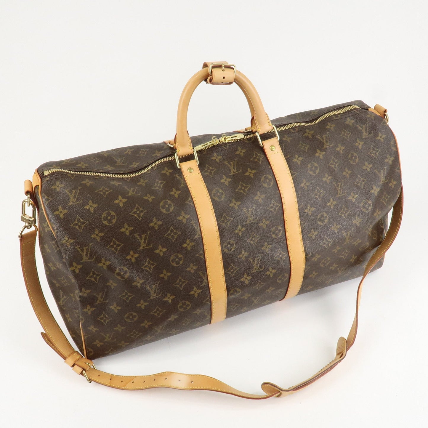 Louis Vuitton Monogram Keep All Bandouliere 55 Boston Bag M41414  d