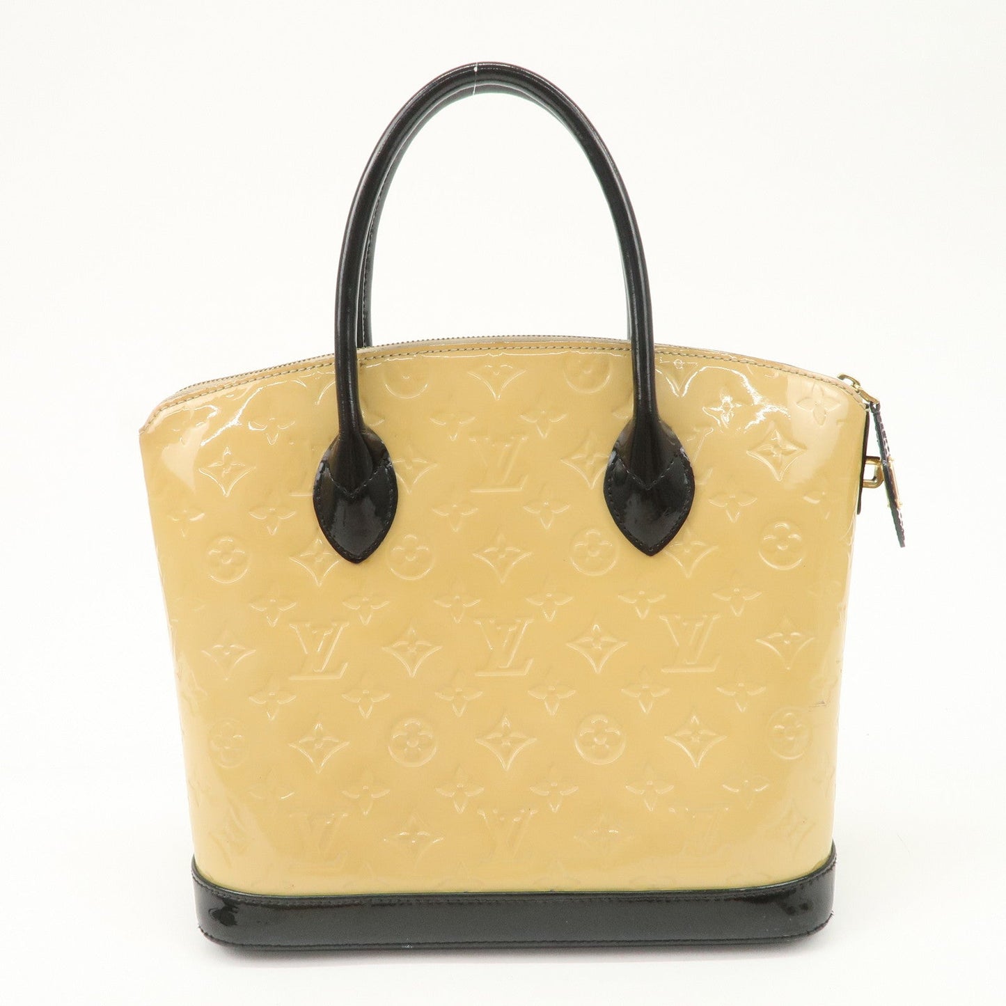 Louis Vuitton Monogram Verni Lockit PM Hand Bag Dune M90251  d
