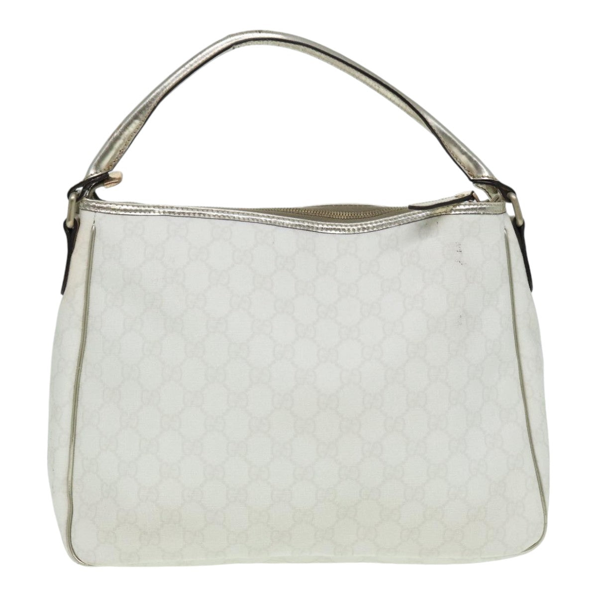 Gucci Supreme Gg White Leather Shoulder Bag