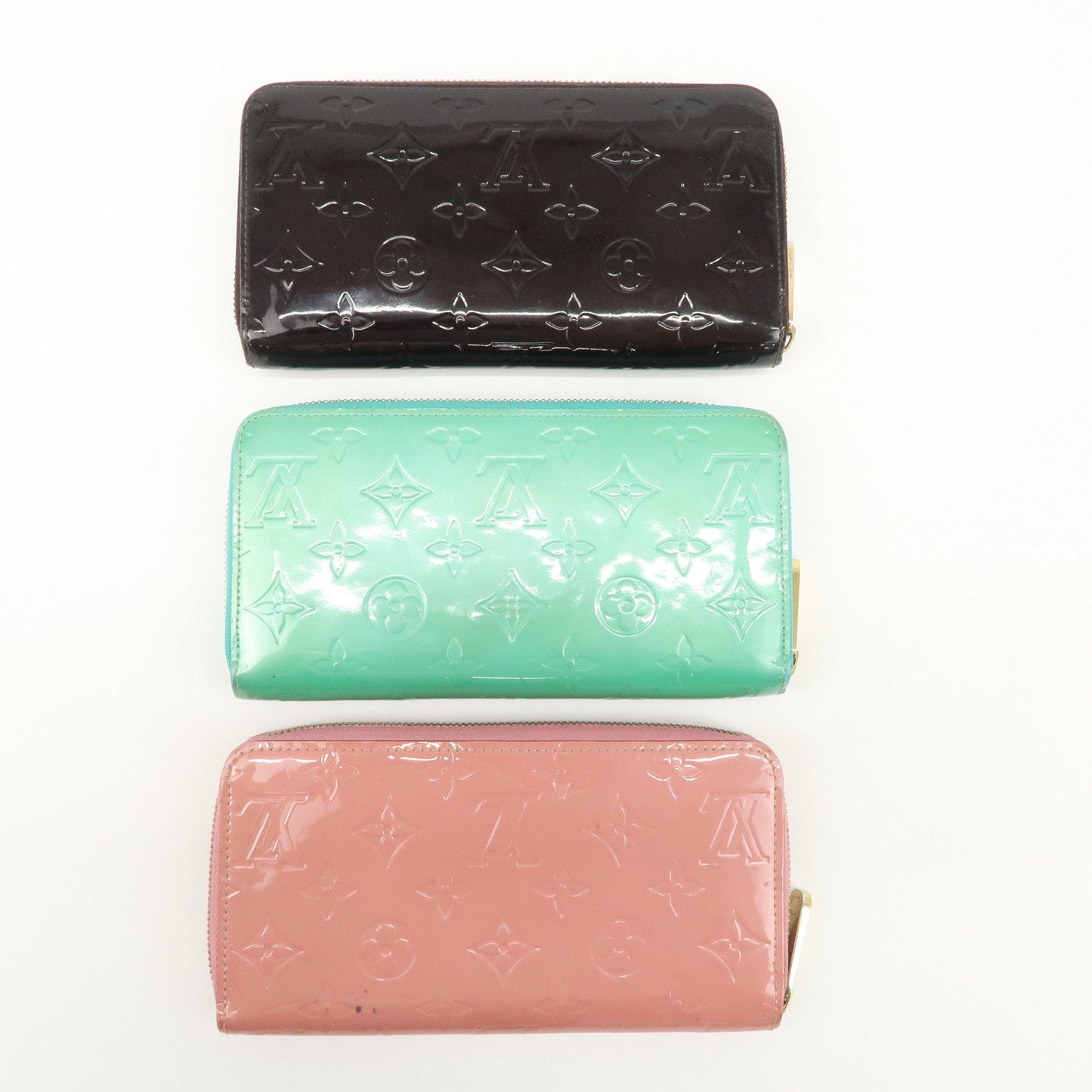 Louis Vuitton Monogram Vernis Set of 3 Wallet M93522 M91734 M90201  d
