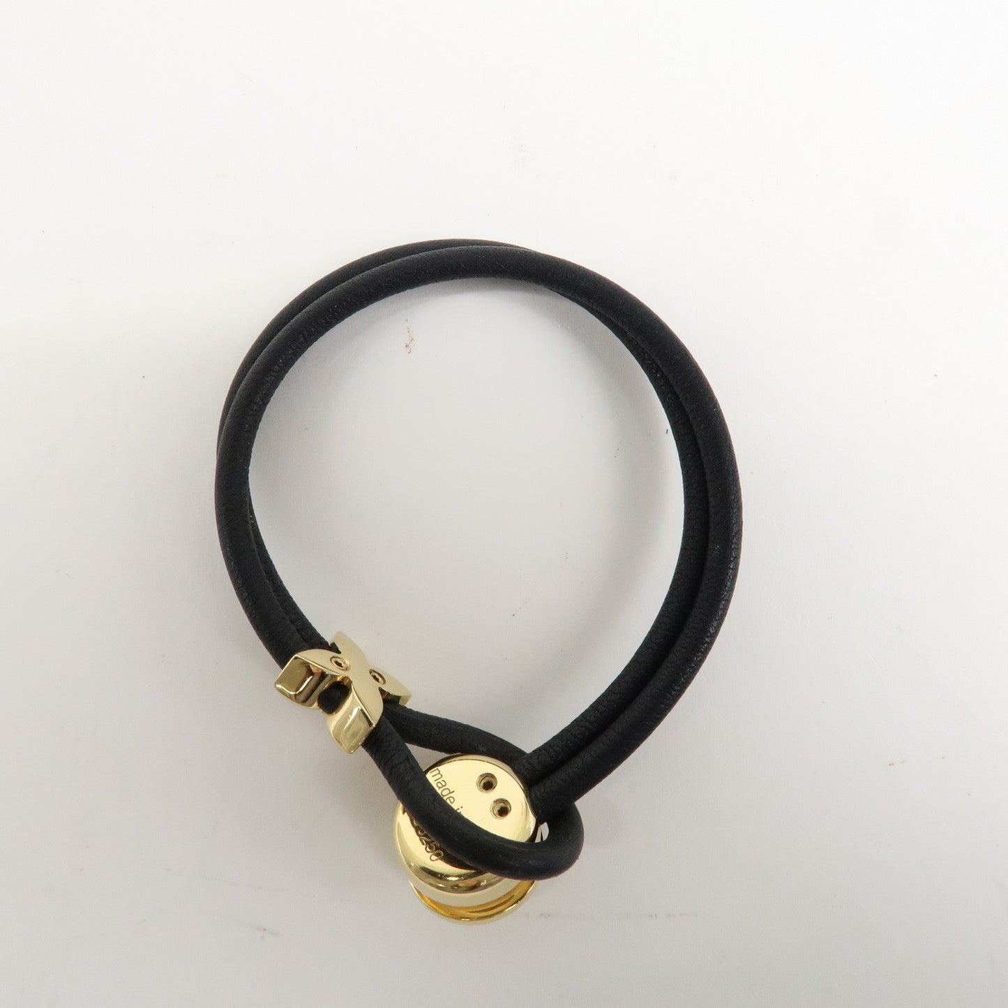 Louis Vuitton Monogram Keep a Secret Bracelet Black M6678E  d