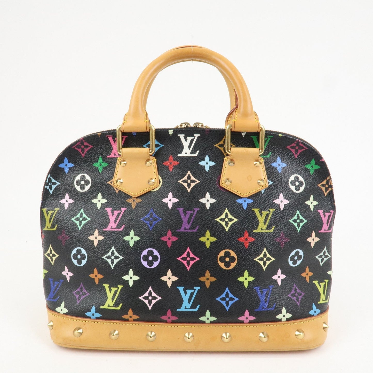 Louis Vuitton Monogram Multicolor Alma Hand Bag Noir M92646