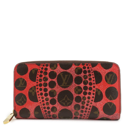 Louis Vuitton Monogram Kusama Pumpkin Dots Zippy Wallet M60450  d