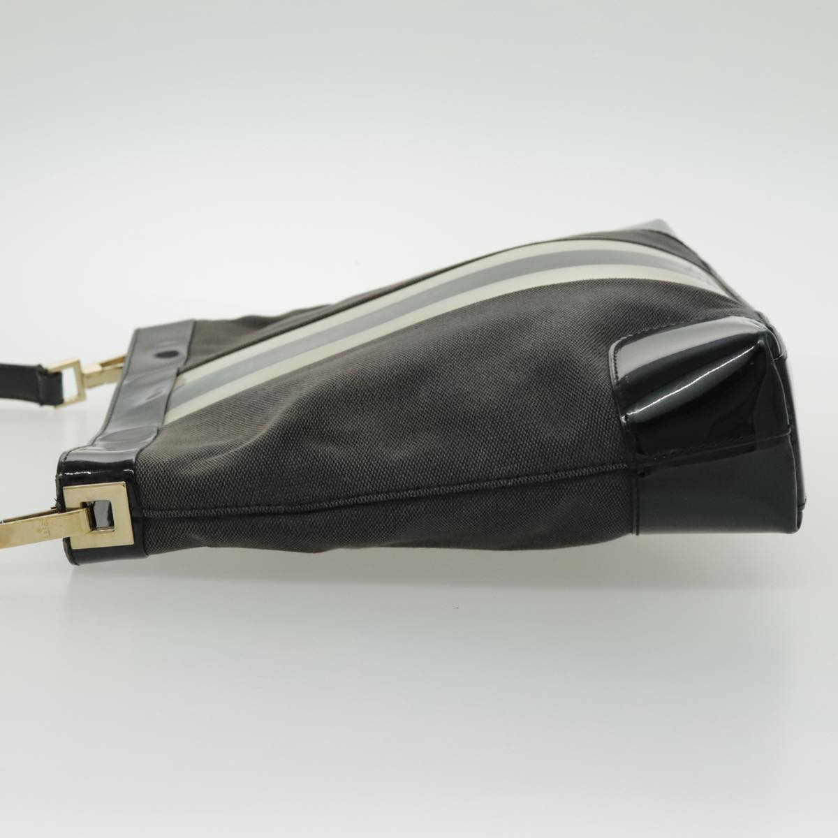Gucci Web Grey Canvas Shoulder Bag