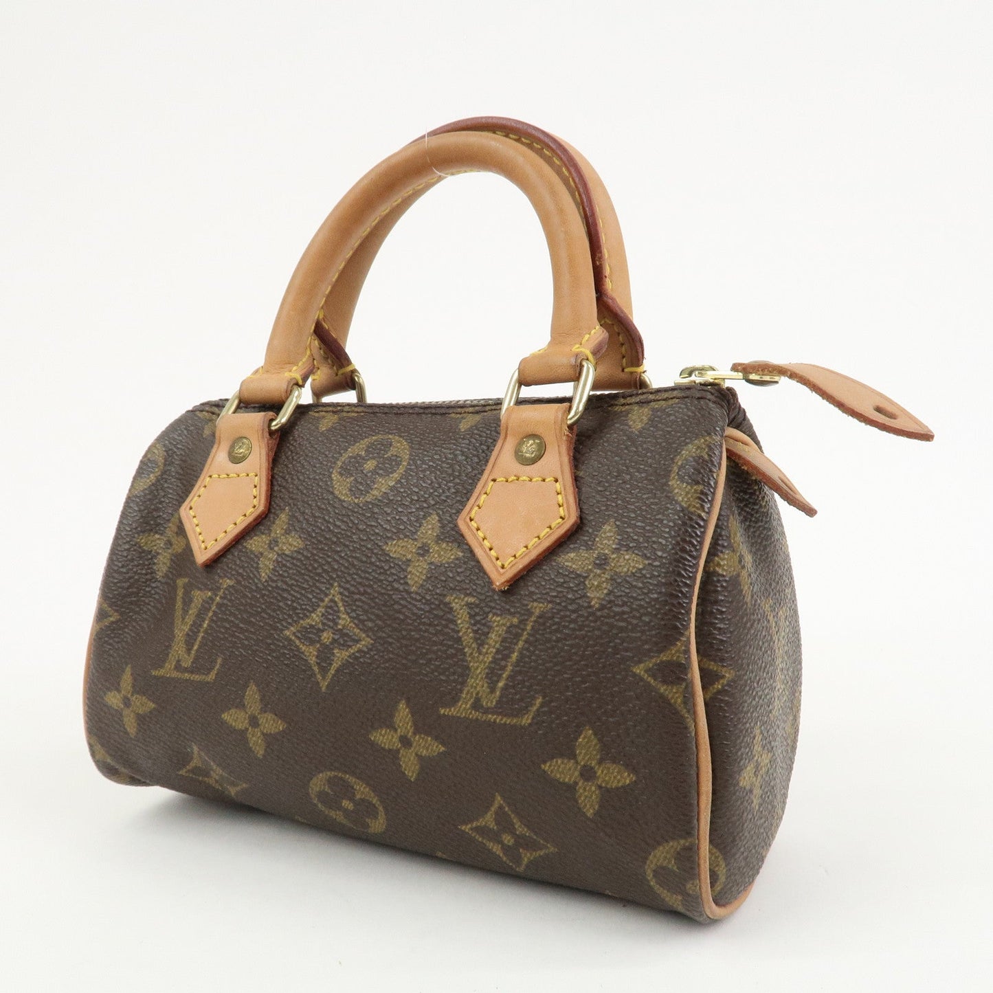 Louis Vuitton Monogram Mini Speedy Hand Bag Brown M41534