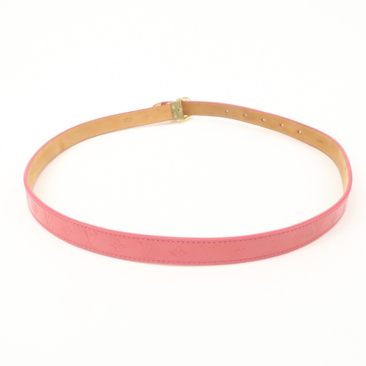Louis Vuitton Monogram Vernis Leather Ceinture Belt 80/32 Framboise M9798