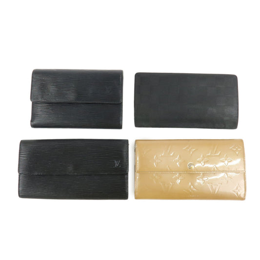 Louis Vuitton Set of 4 Leather Long Wallet M63712 N63010 M63572 M91380  d