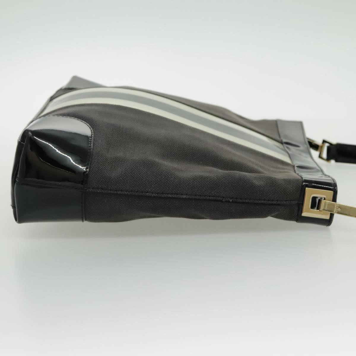 Gucci Web Grey Canvas Shoulder Bag
