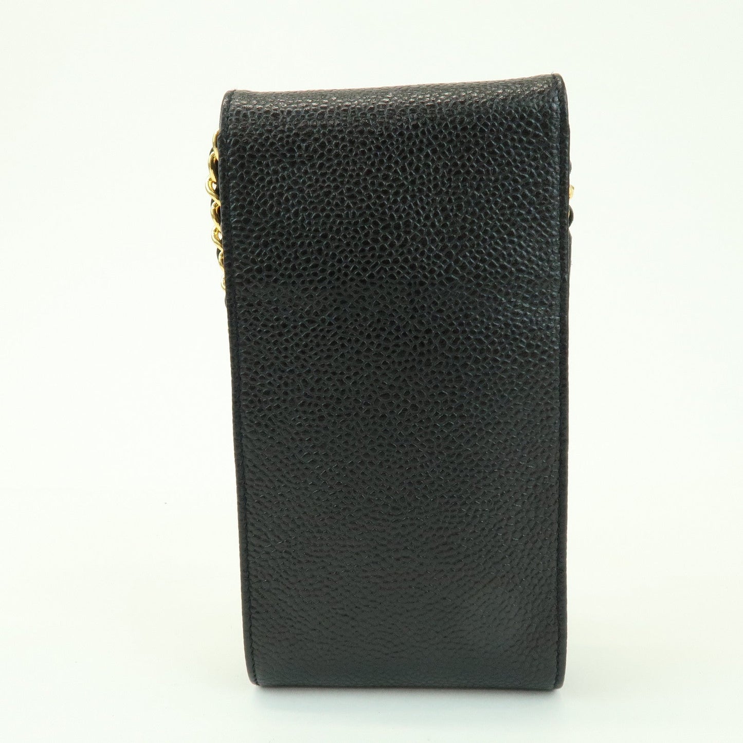 CHANEL COCO Mark Caviarskin Chain Shoulder Phone Case Black