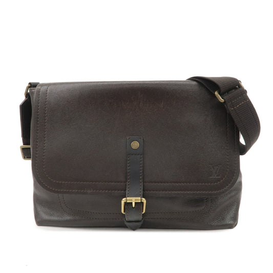 Louis Vuitton Utah Leather Ohama Style Shoulder Bag Cafe M92994  d