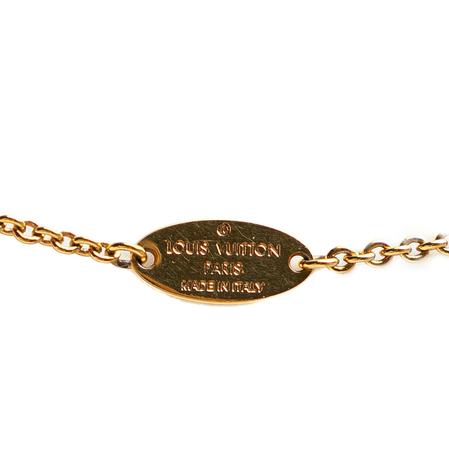 Gold Louis Vuitton Gold Plated Essential V Necklace