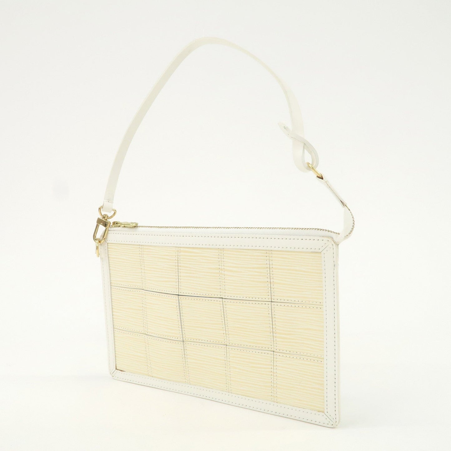 Louis Vuitton Epi Stretch Delmonico Hand Bag Purse Ivory
