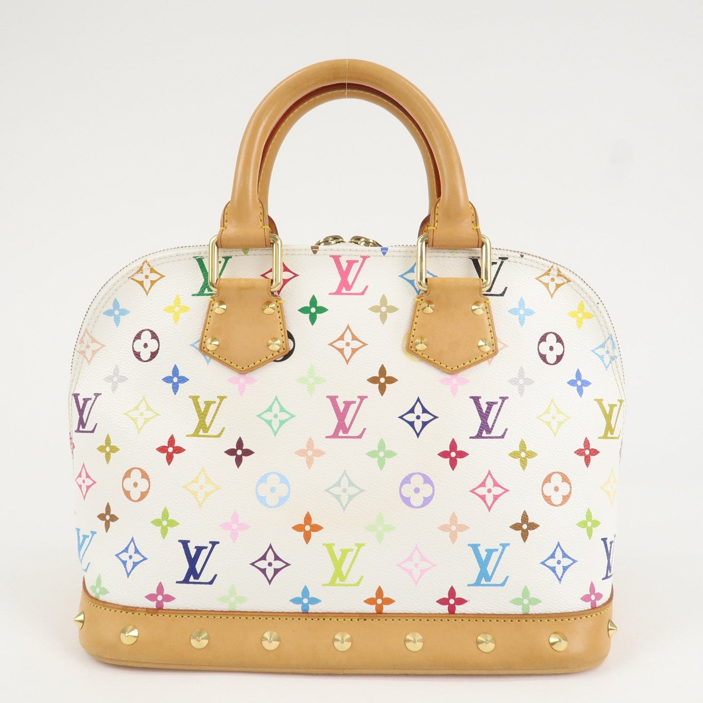 Louis Vuitton Monogram Multicolor Alma Hand Bag Blanc M92647  d