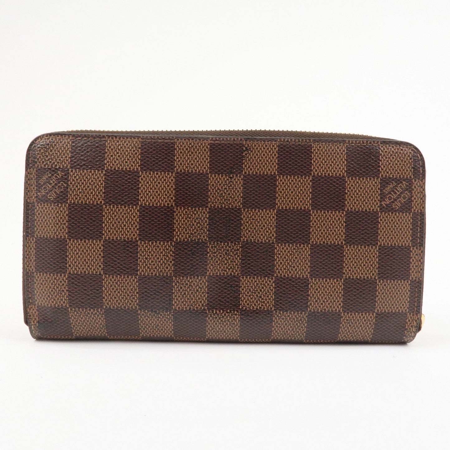 Louis Vuitton Damier Canvas Zippy Wallet Old Style Brown N60015