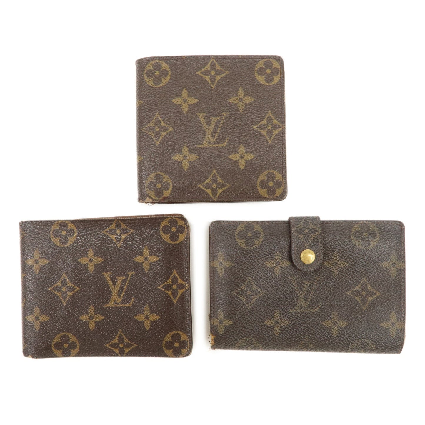 Louis Vuitton Set of 3 Monogram Wallet M60026 M61674 M61675  d