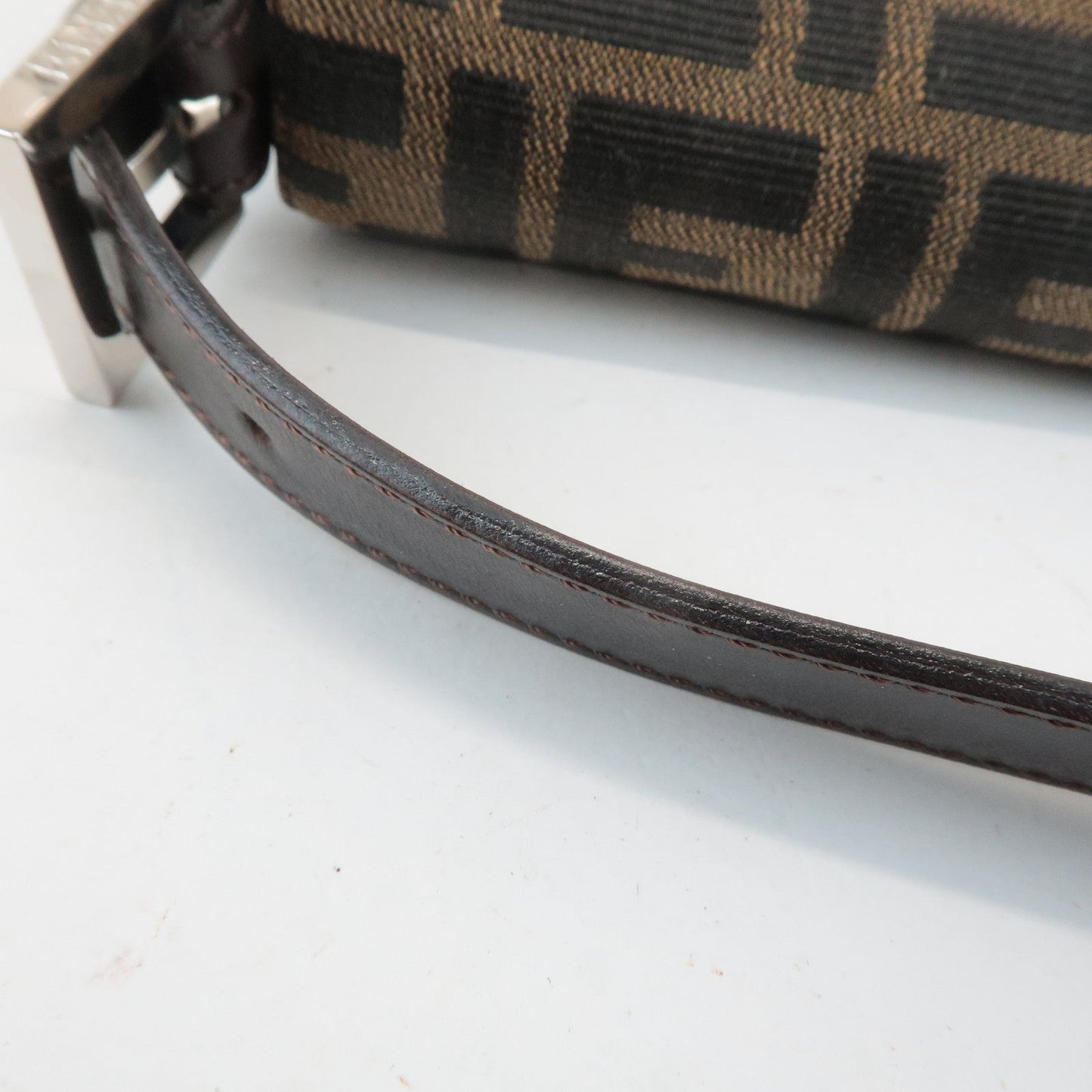 FENDI Zucca Mamma Baguette Canvas Shoulder Bag 26424 Brown Black  d