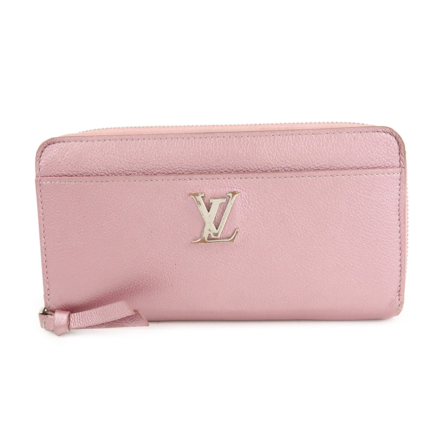 Louis Vuitton Calf Leather Zippy Lock Me Wallet Crystal Rose M69812  d