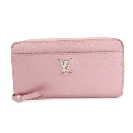 Louis Vuitton Calf Leather Zippy Lock Me Wallet Crystal Rose M69812  d