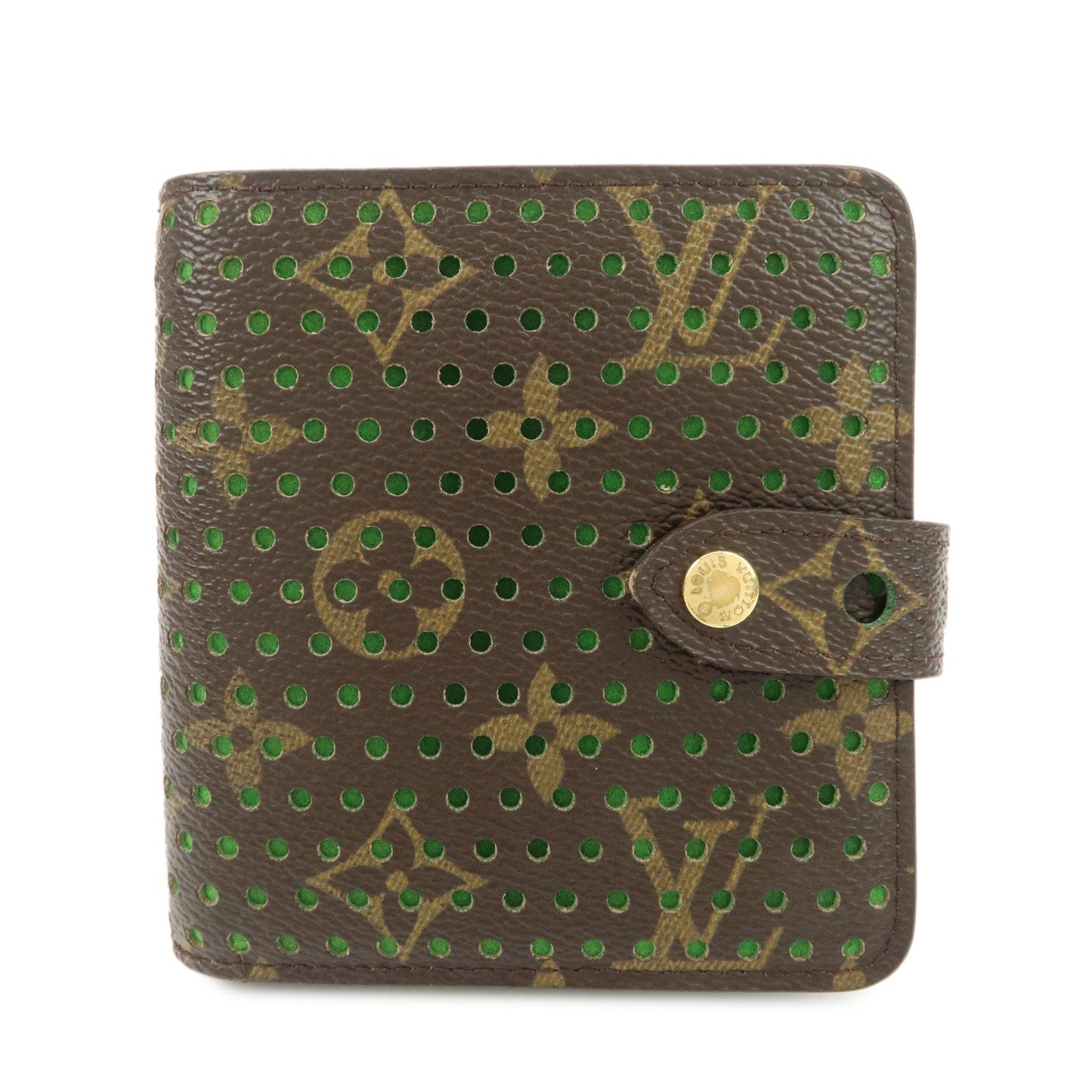 Louis Vuitton Monogram Perfor Compact Zip Bi-fold Wallet M95218