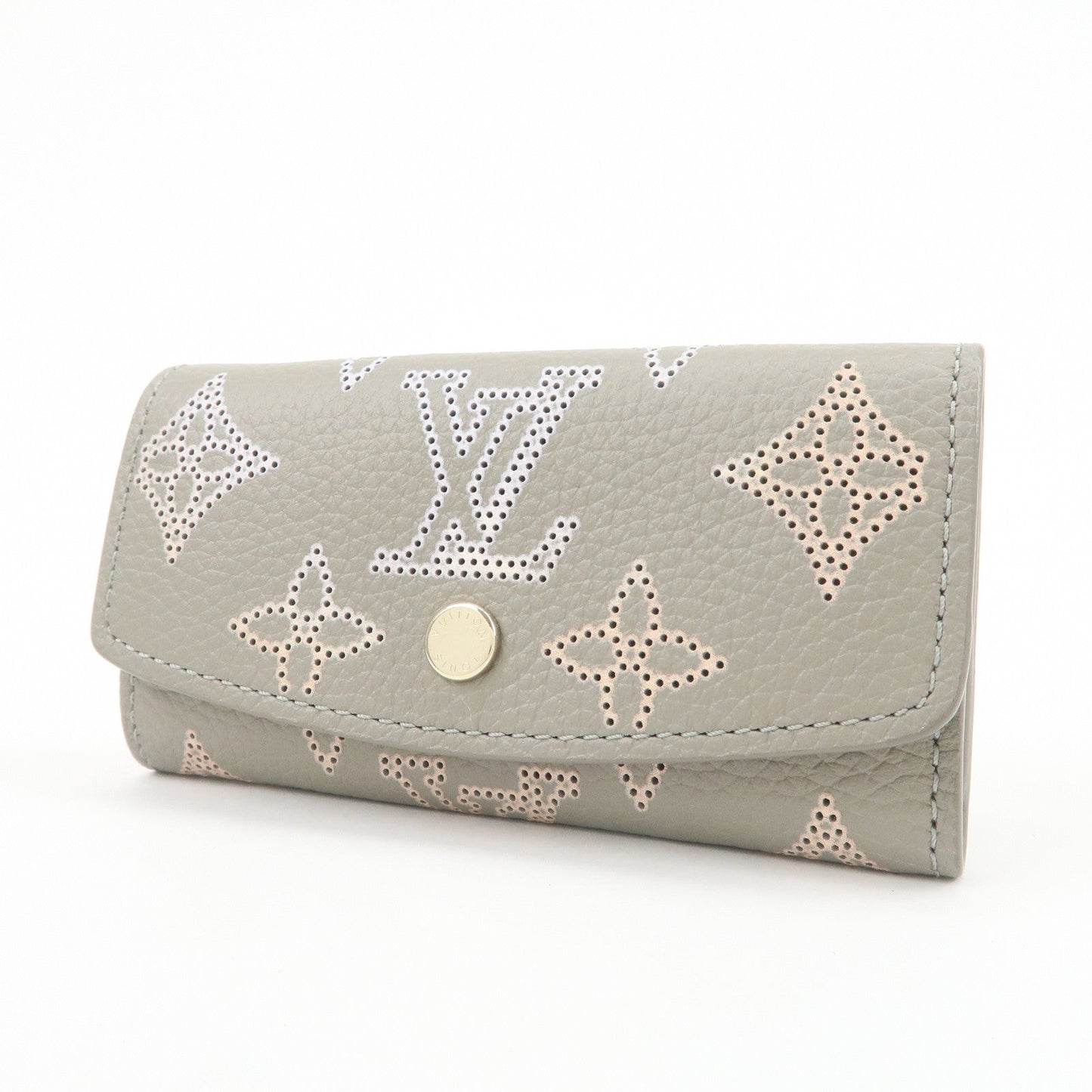 Louis Vuitton Mahina Leather Multicles 4 Key Case Gray M82648