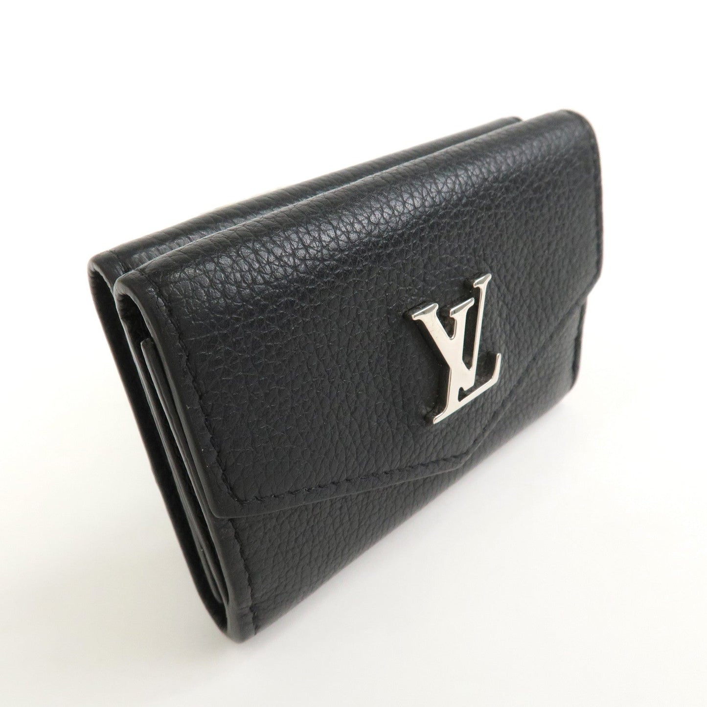 Louis Vuitton Portefeuille Lock Mini Compact Wallet Noir M63921