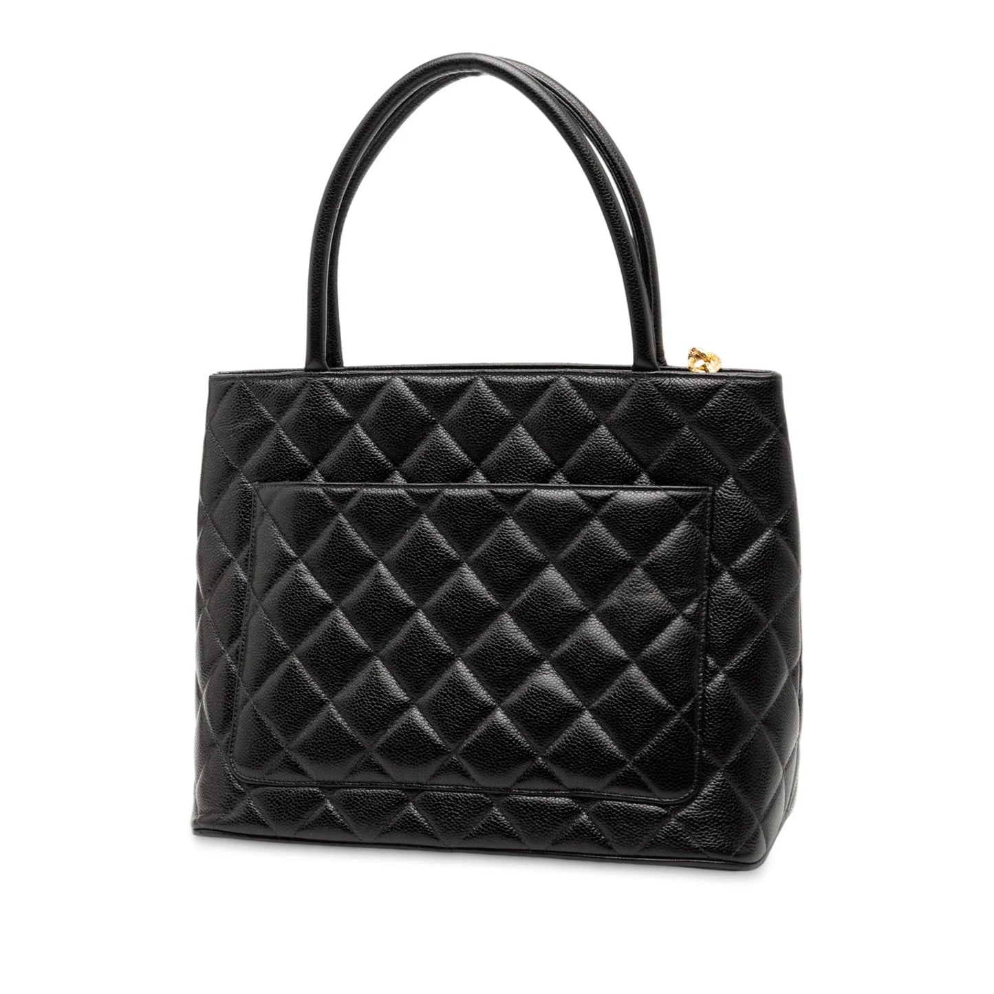 Black Chanel Caviar Medallion Tote