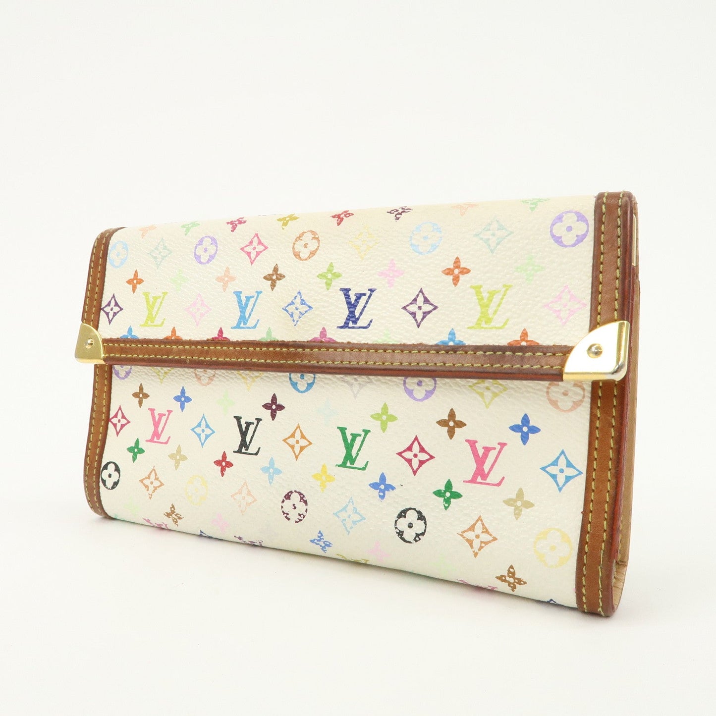 Louis Vuitton Monogram Multicolor Porte Trezor International Long Wallet ?92659