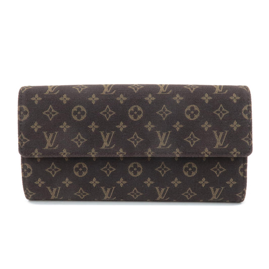 Louis Vuitton Monogram Mini Lin Portefeuille Sarah Long Wallet M95234  d