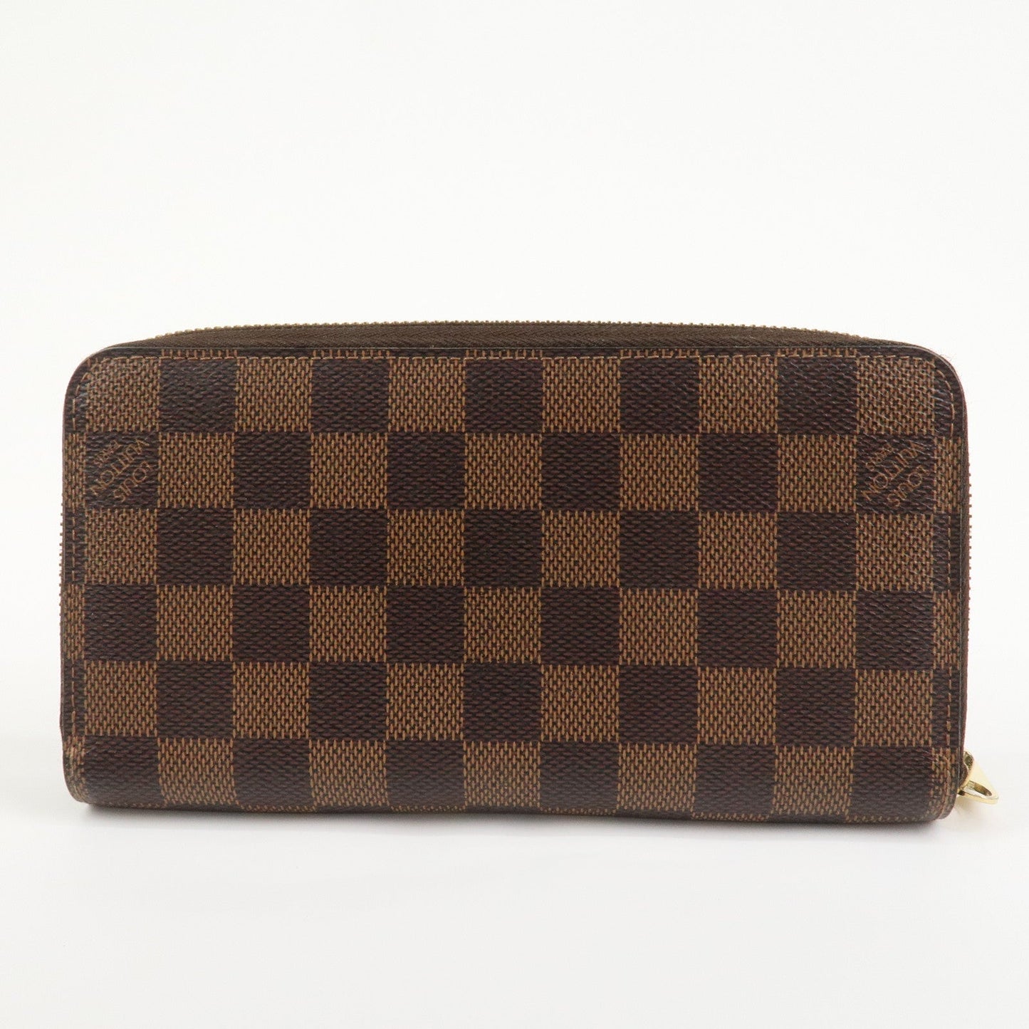 Louis Vuitton Damier Canvas Zippy Wallet Old Style Brown N60015