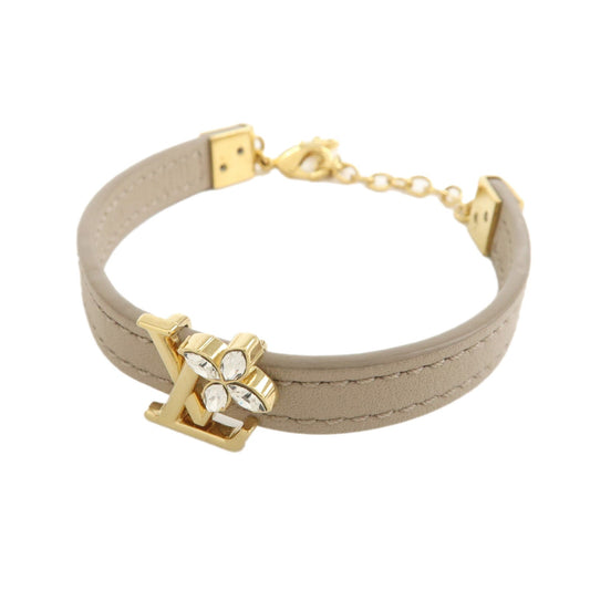Louis Vuitton Leather Iconic Flower Bracelet Galet M8817
