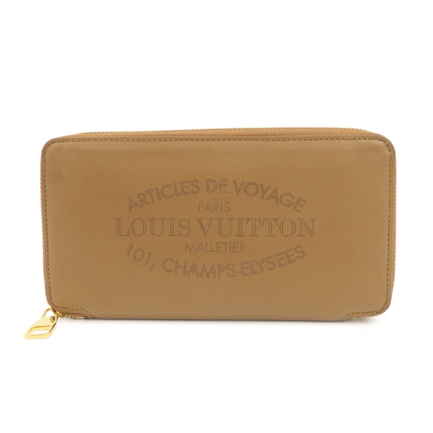 Louis Vuitton Parnassea Portefeuille Leather Round Zippy Wallet ?58209  d