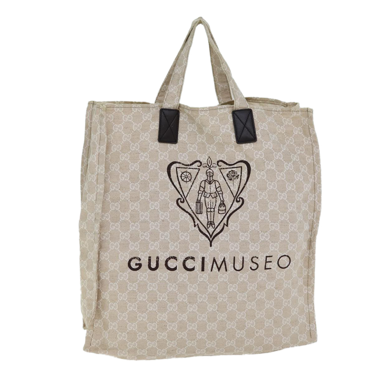 Gucci Cabas Beige Canvas Tote Bag