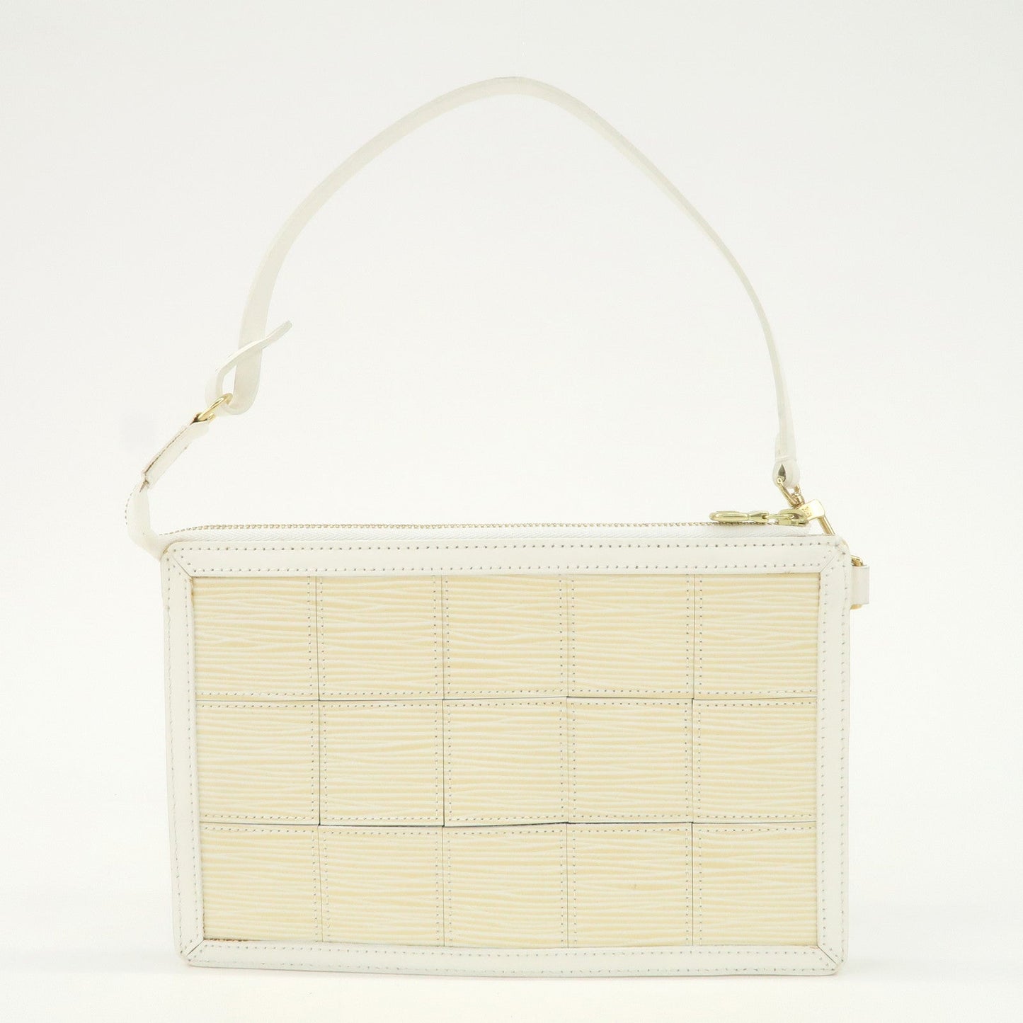 Louis Vuitton Epi Stretch Delmonico Hand Bag Purse Ivory