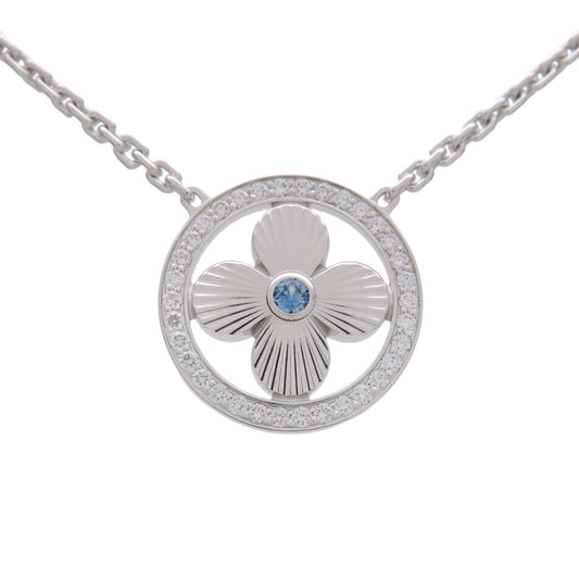 Louis Vuitton Sun Blossom Sapphire Diamond Necklace 750WG