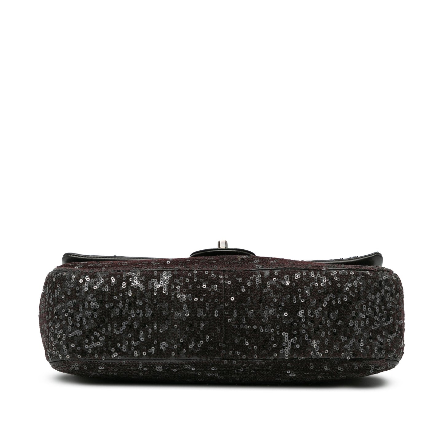 Black Chanel Jumbo Sequined Lambskin Moonlight On Water Flap Shoulder Bag
