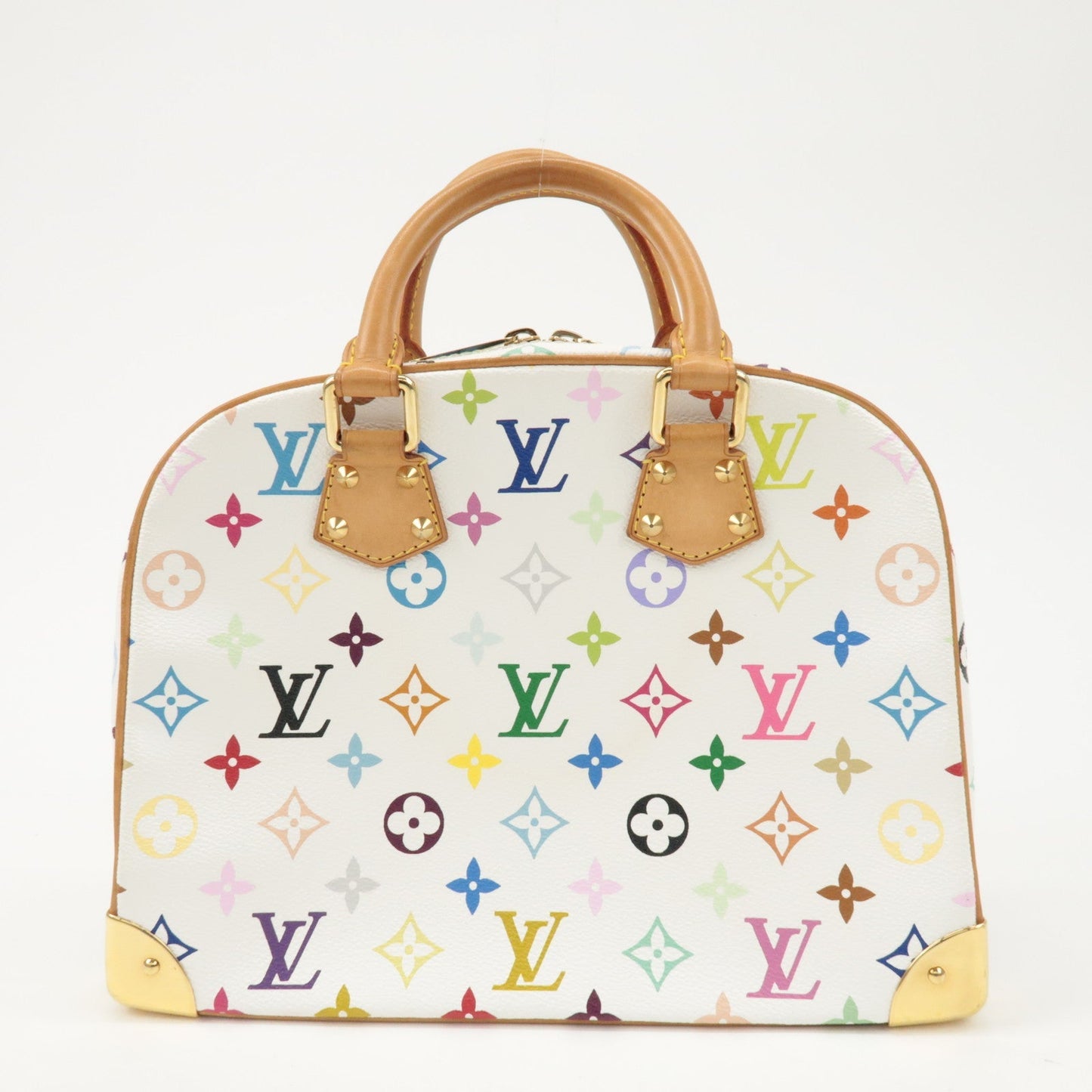 Louis Vuitton Monogram Multicolor Trouville Hand Bag Blanc M92663  d